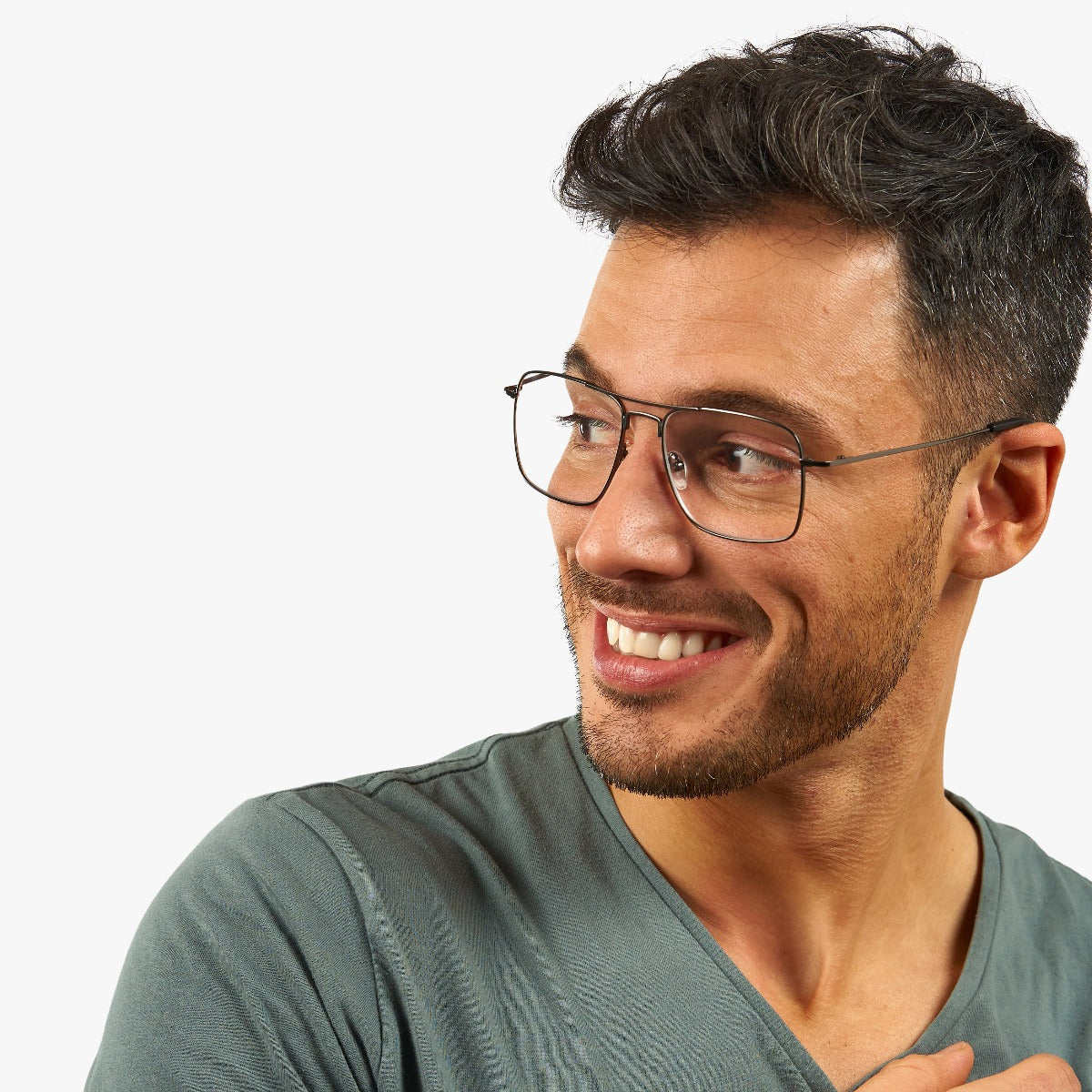 Person wearing Lidköping Gun glasses