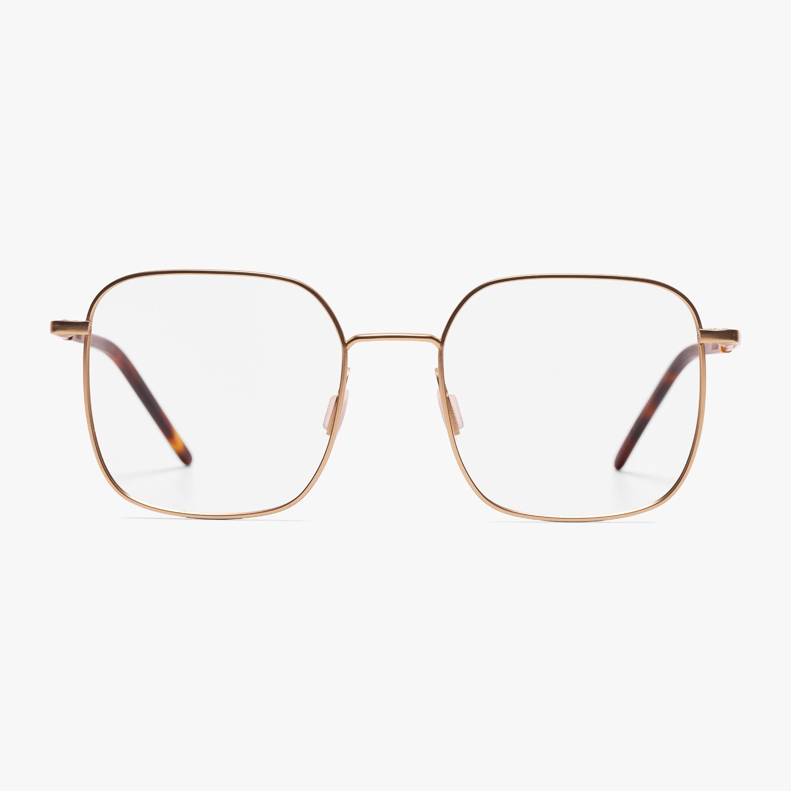 Men's Båstad Gold square reading glasses with thin gold frame