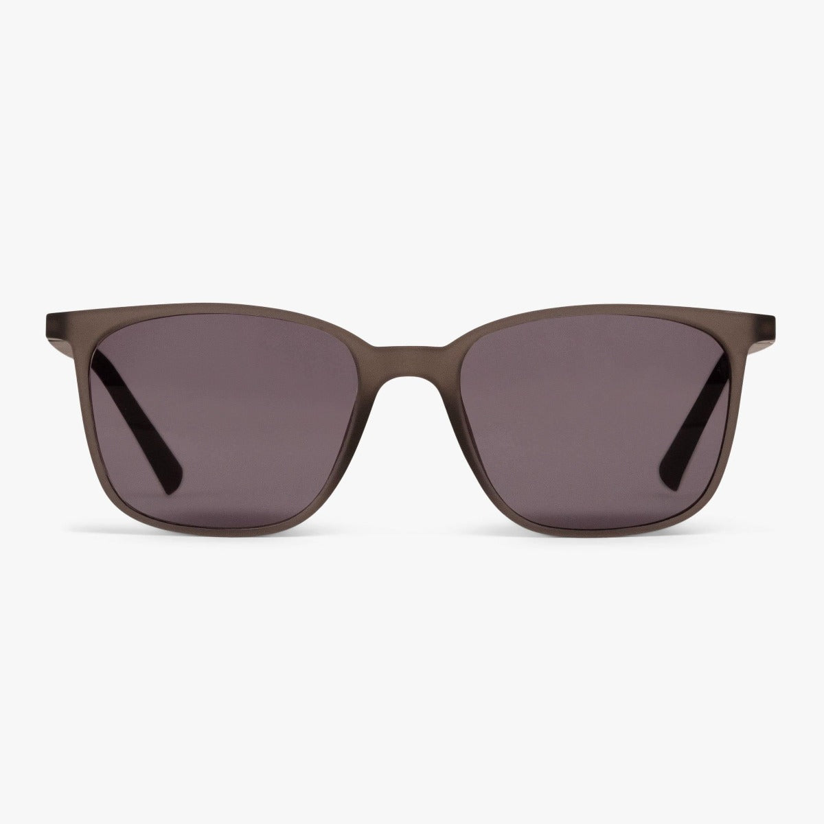 Men's Fyn Grey rectangular sunglasses with grey lenses