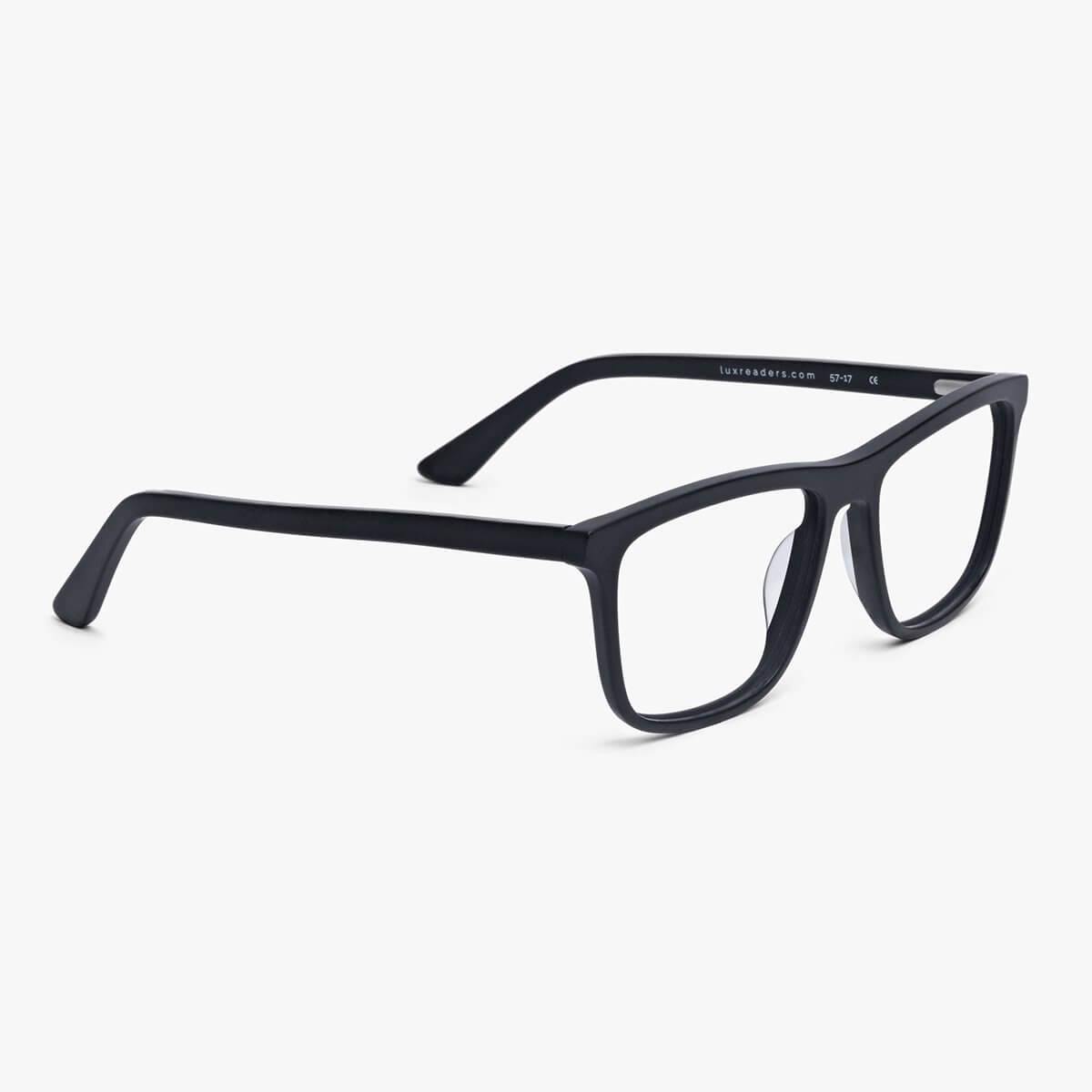 Men's Oslo Black square reading glasses with black frame