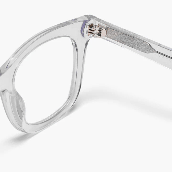 Men's Reykjavik Crystal White glasses with clear frame and temple