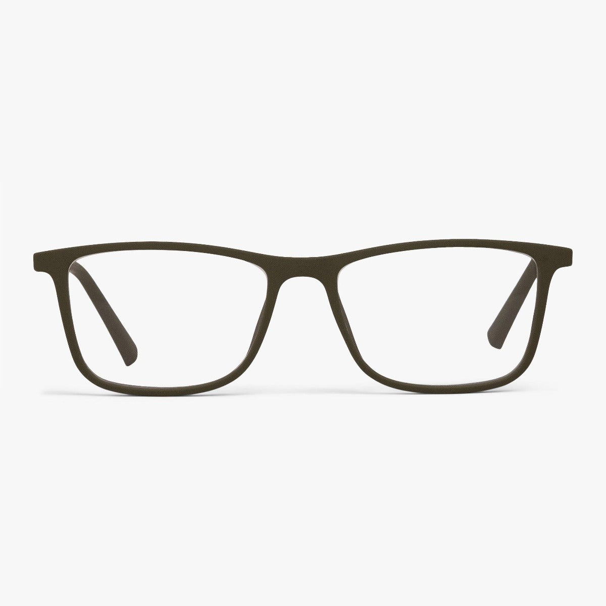Men's Skagen Dark Army rectangular glasses with dark green frames