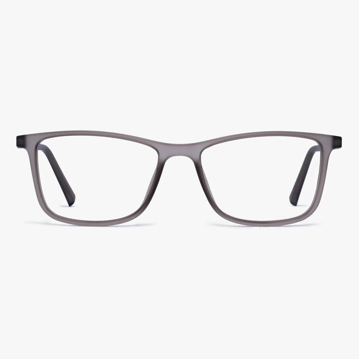 Men's Skagen Grey rectangular eyeglasses with matte finish