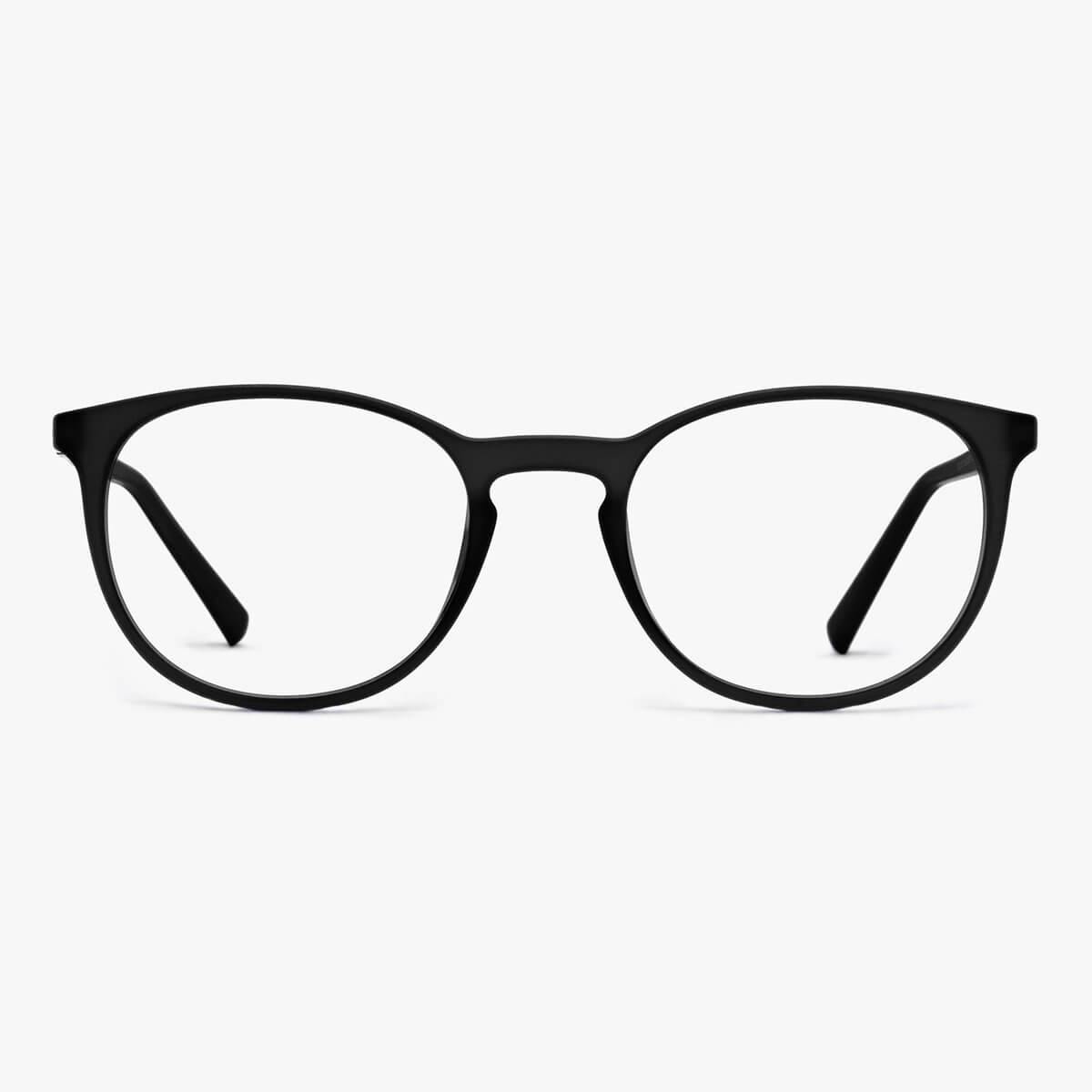 Men's Stockholm black reading glasses with a sleek black frame