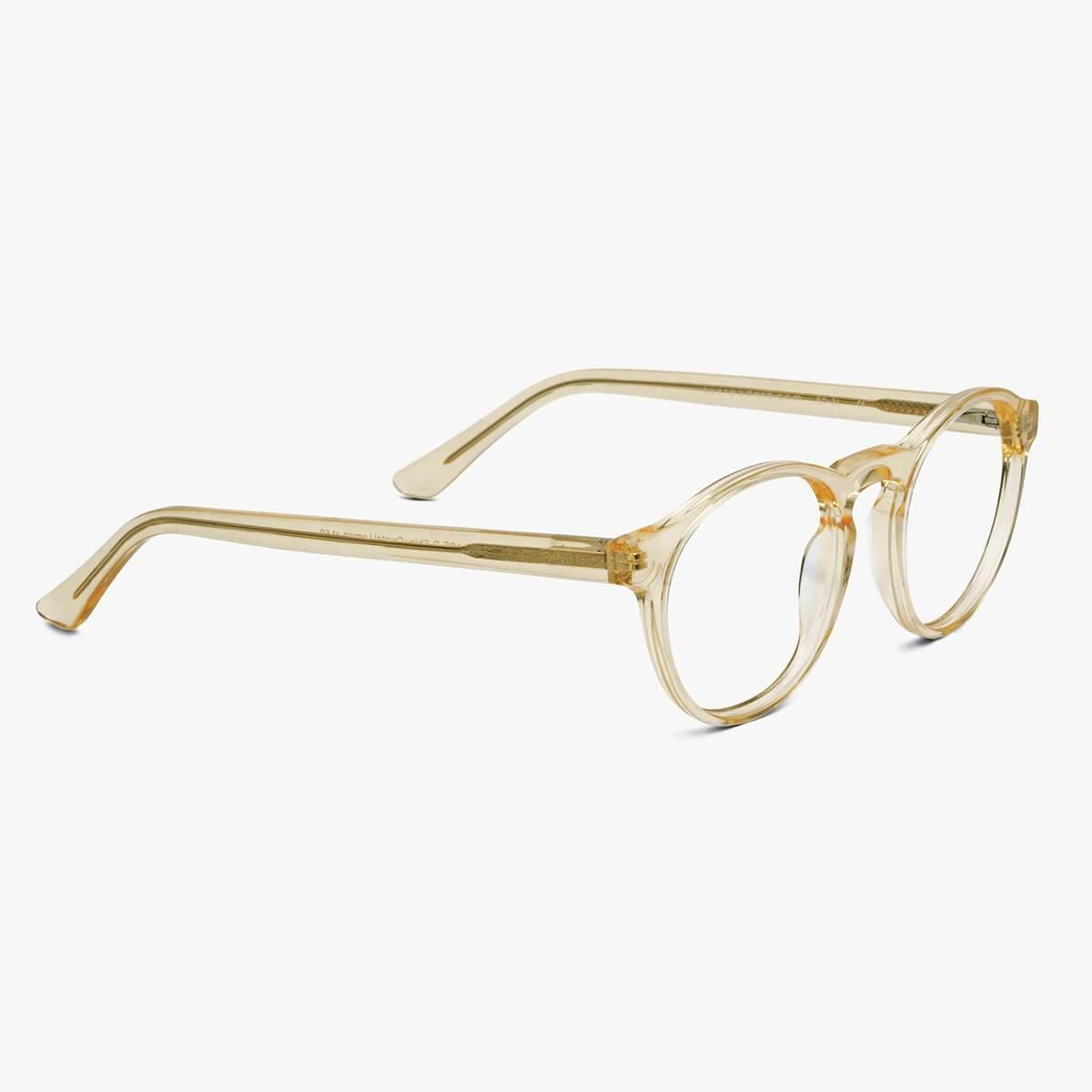 Men's Trondheim Crystal Lemon round reading glasses