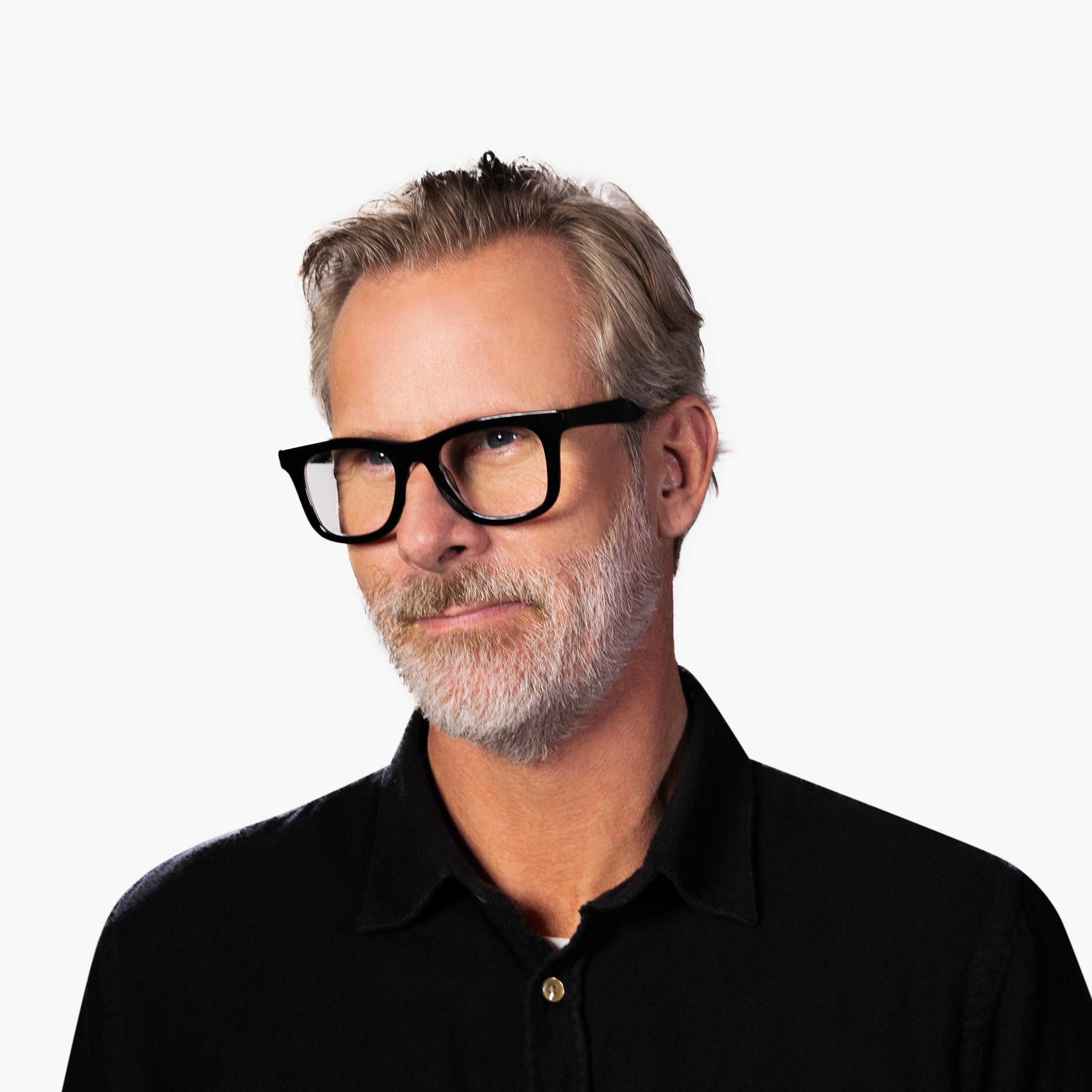 Person wearing Samsø Black glasses by Luxreaders