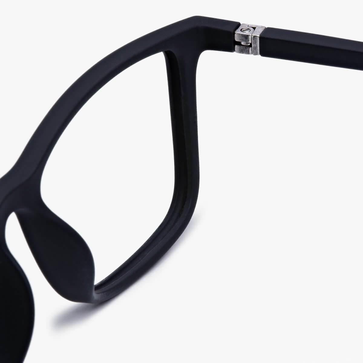 Skagen Black matte frame glasses with silver hinge detail