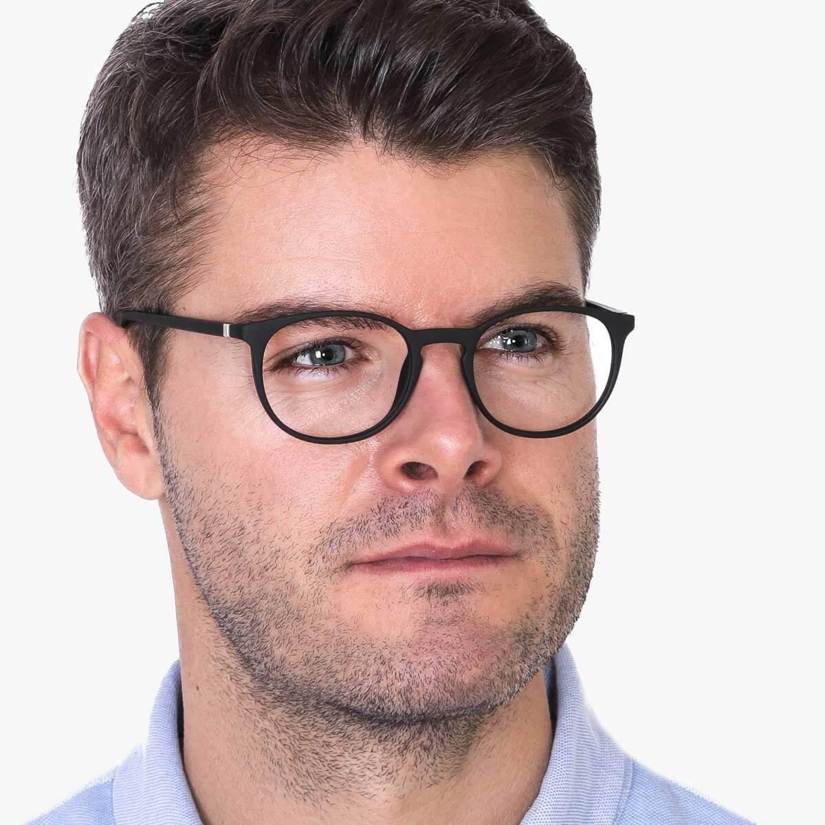 Person wearing Stockholm Black glasses