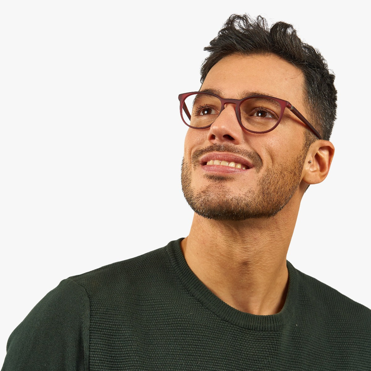 Person wearing Stockholm Red glasses by Luxreaders