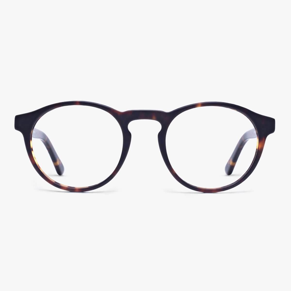 Trondheim Dark Turtle round reading glasses with tortoiseshell pattern