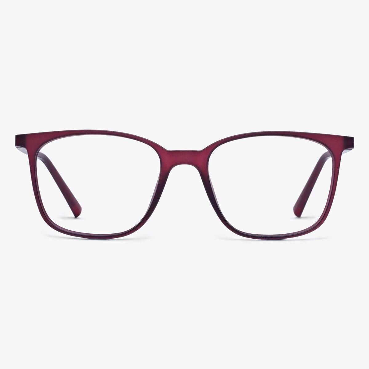 Women's Fyn Red glasses with a sleek red frame