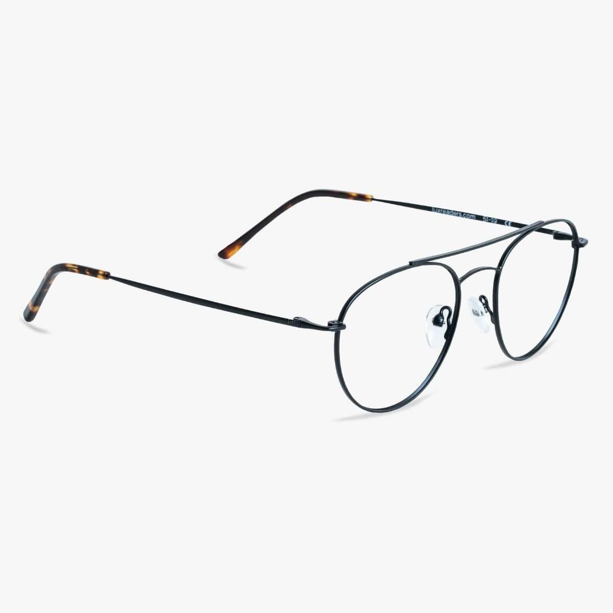 Women's Göteborg black glasses with thin metal frame