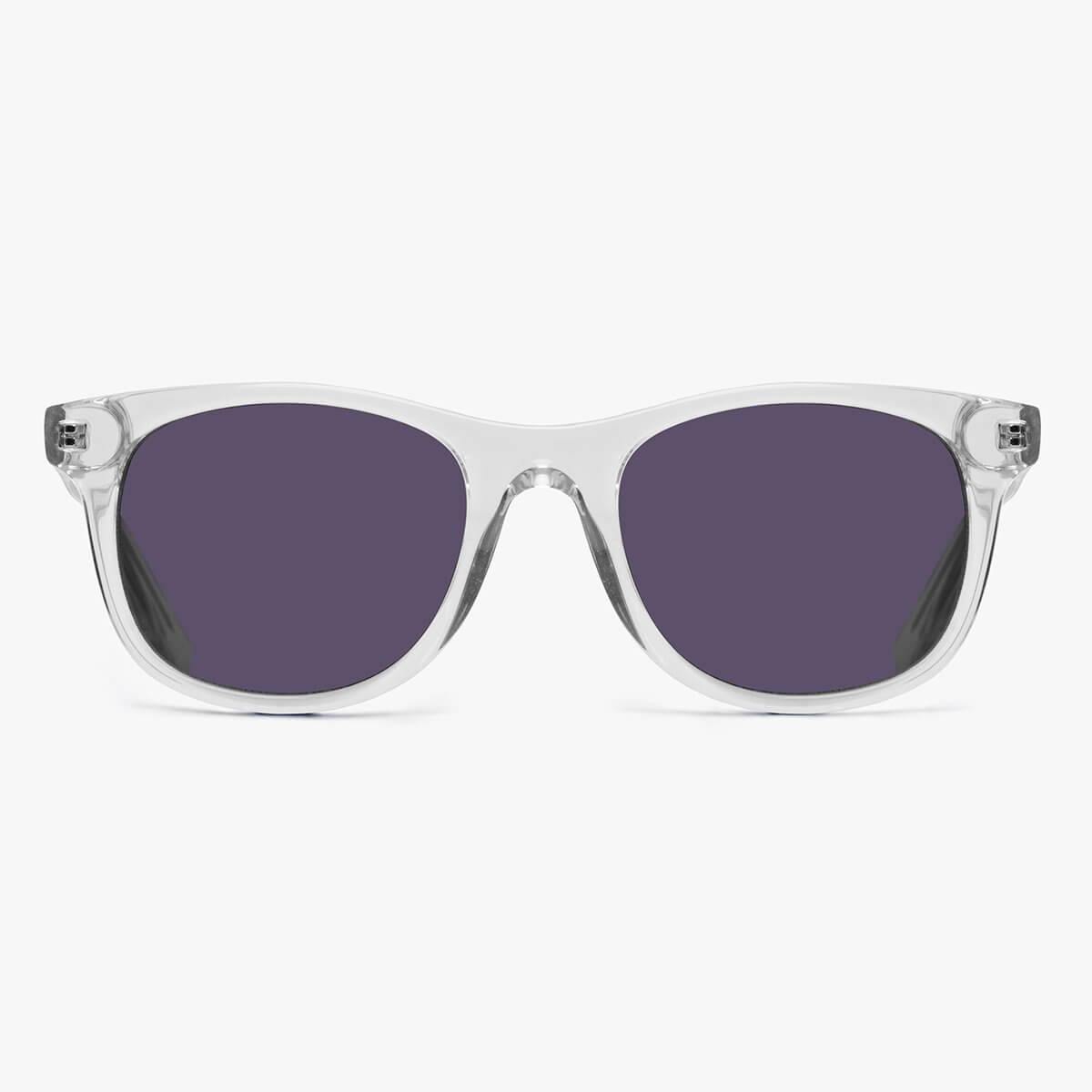 Women's Malmö Crystal White sunglasses with transparent frames
