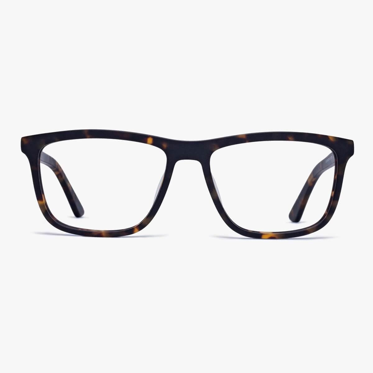 Women's Oslo Dark Turtle rectangular glasses with tortoiseshell frame