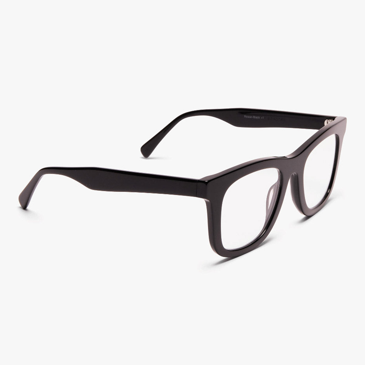 Women's Samsø Black square reading glasses with sleek black frame