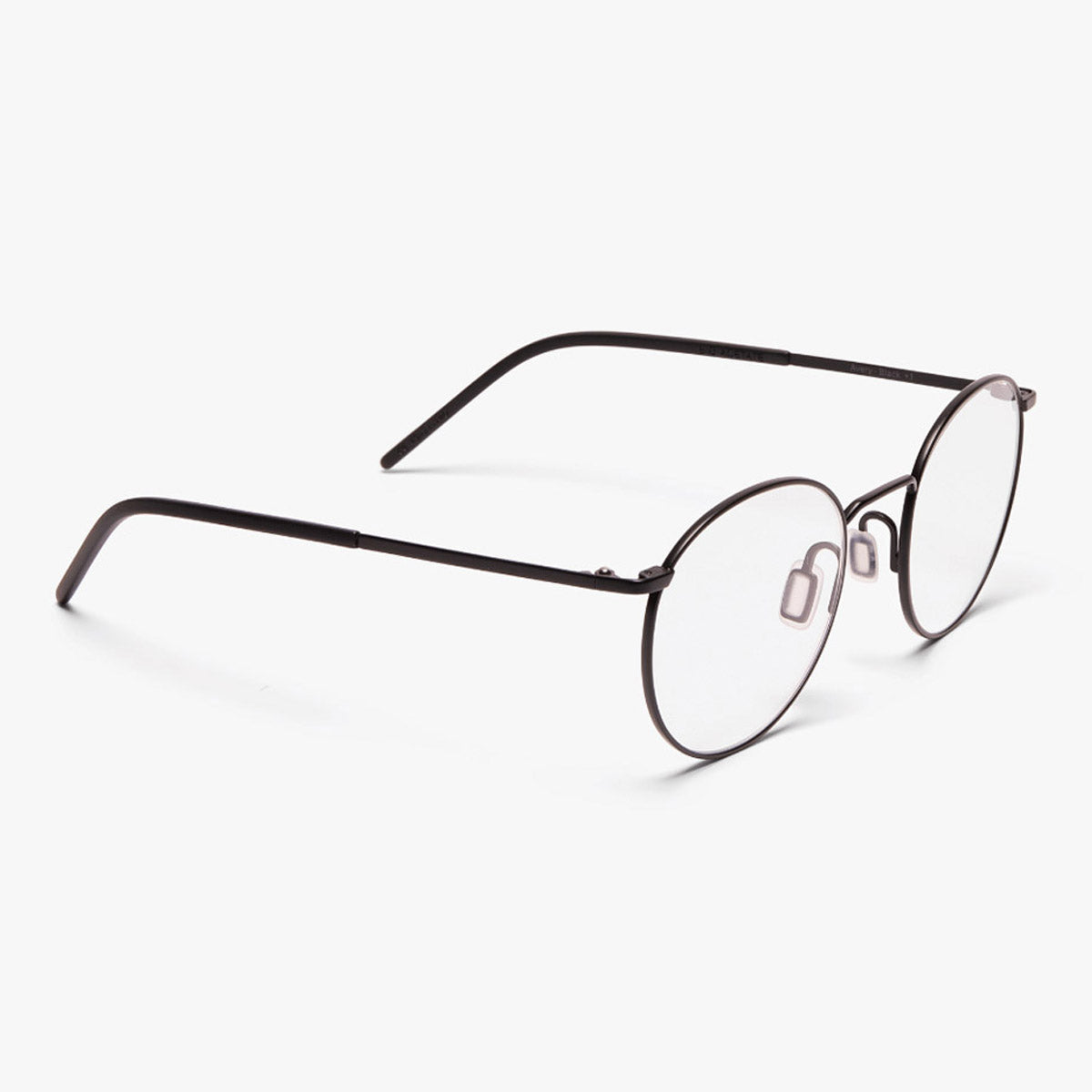 Women's Silkeborg Black round reading glasses with thin black metal frame