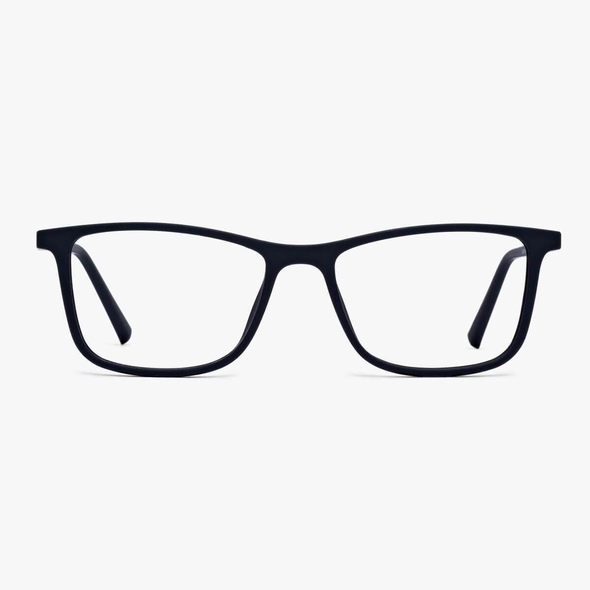 Women's Skagen Black rectangular glasses with black frame and sleek design